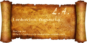 Lenkovics Auguszta névjegykártya